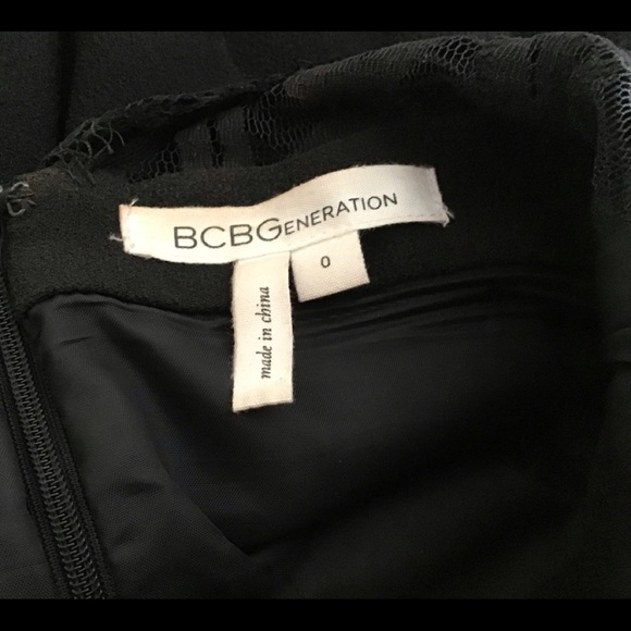 BCBGeneration Women's Black Lace Fit & Flare Dress  Size 0  EXCELLENT CONDITION - Picture 10 of 17